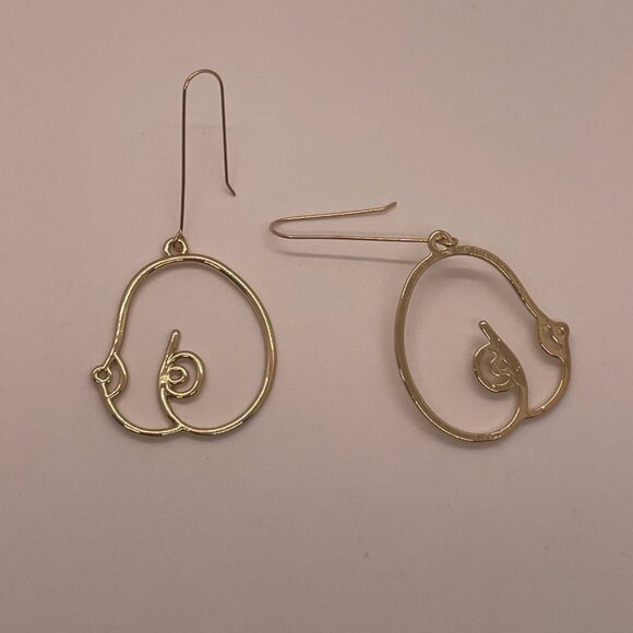 ⭐️❤️ FREE Boob Breast Female Peasant Hipster Hippie Art Deco Boho Body Earrings - Picture 4 of 5